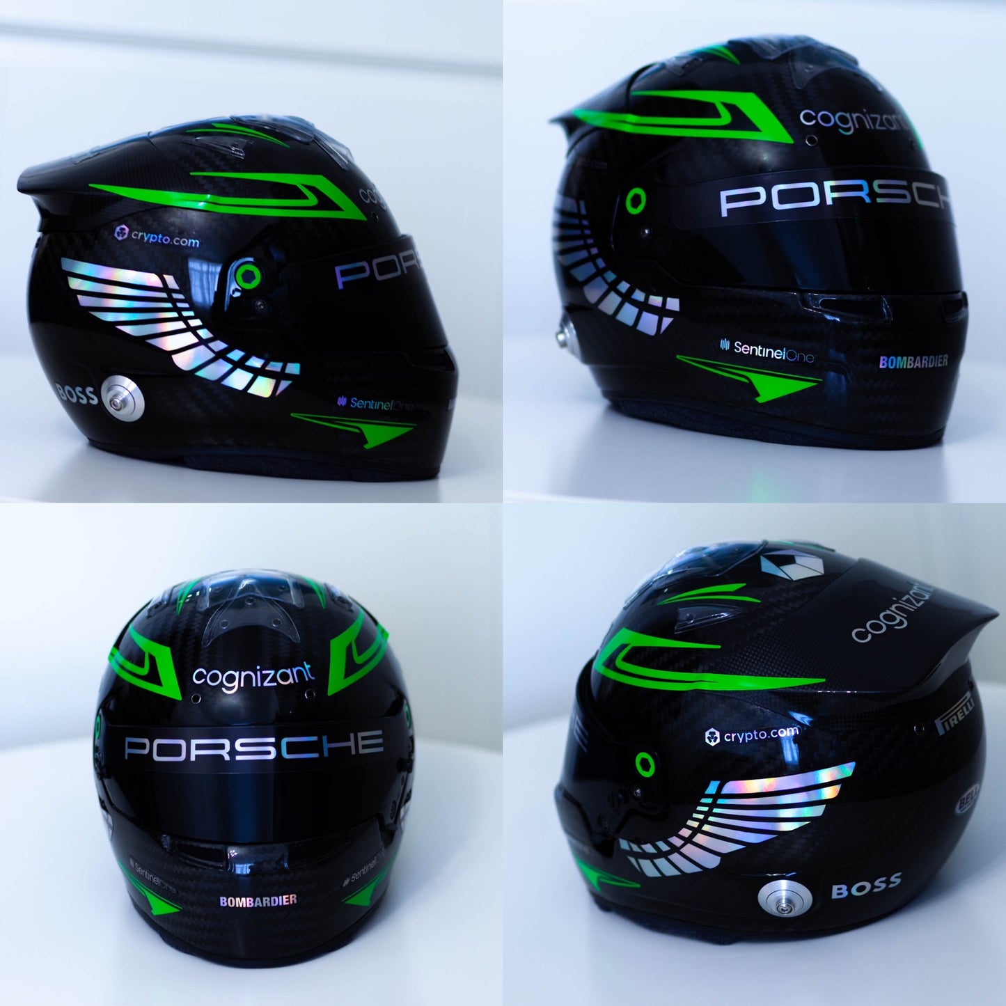 WINGS Helmet Sticker Pack in FLUO Helmet (design pack) (Karting, Motorsport, Moto)