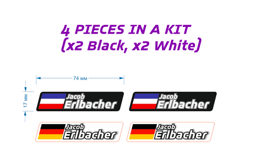 Name & Flag kit stickers (Karting, Motorsport, Moto)