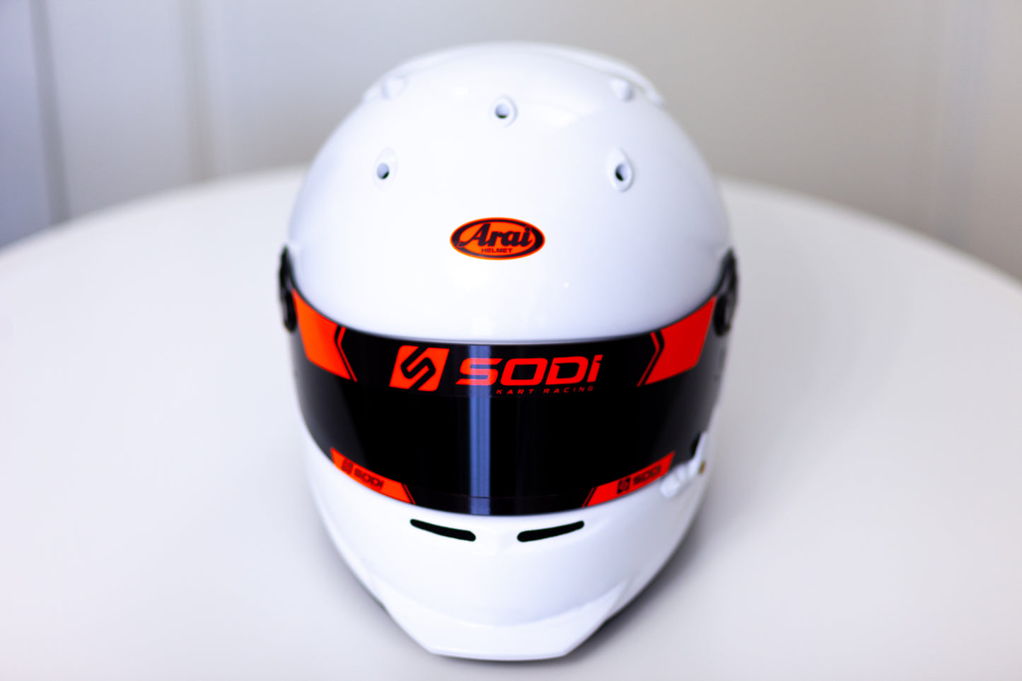 SODI Kart Racing Helmet Visor Sticker in Fluo (Karting, Motorsport, Moto)