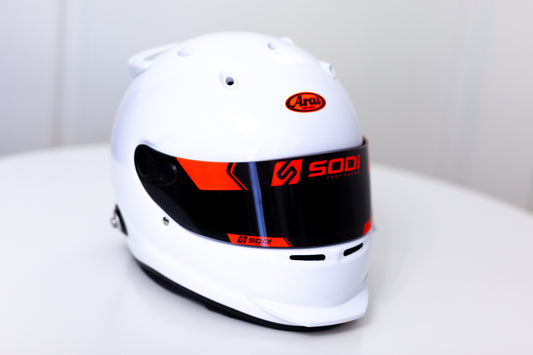 SODI Kart Racing Helmet Visor Sticker in Fluo (Karting, Motorsport, Moto)