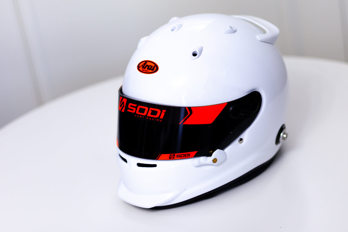 SODI Kart Racing Helmet Visor Sticker in Fluo (Karting, Motorsport, Moto)