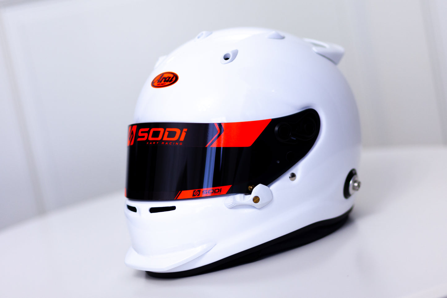 SODI Kart Racing Helmet Visor Sticker in Fluo (Karting, Motorsport, Moto)