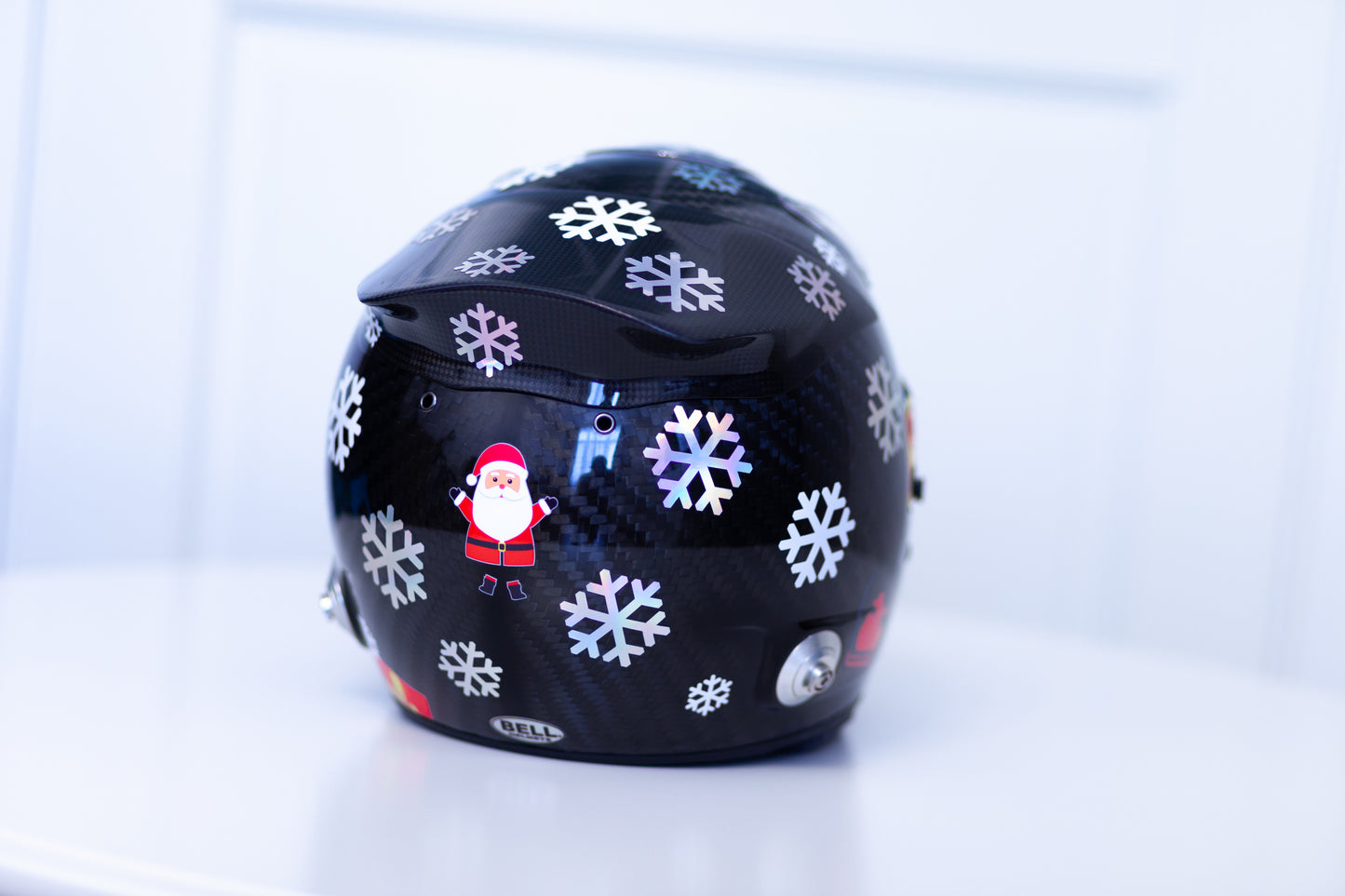 CHRISTMAS Helmet Sticker Kit for BLACK helmet (design pack) (Karting, Motorsport)