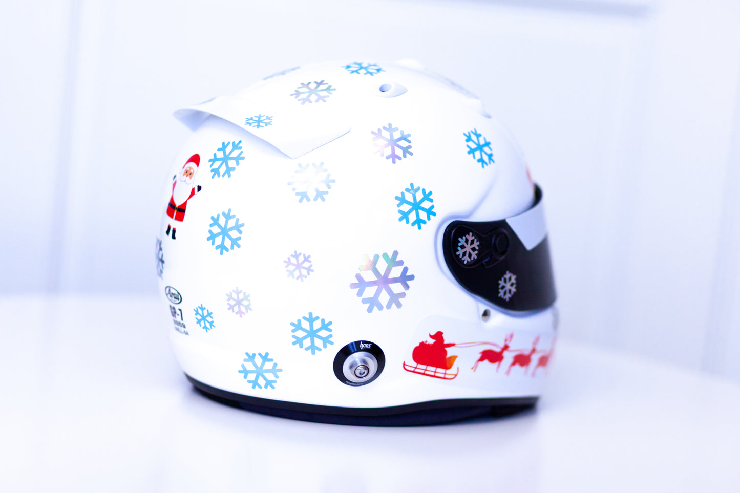 CHRISTMAS Helmet Sticker Kit for WHITE helmet (design pack) (Karting, Motorsport)