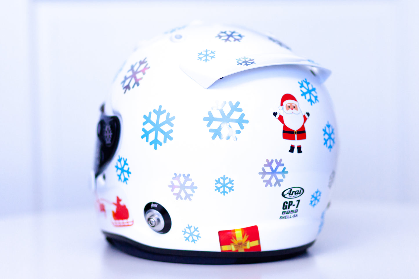 CHRISTMAS Helmet Sticker Kit for WHITE helmet (design pack) (Karting, Motorsport)