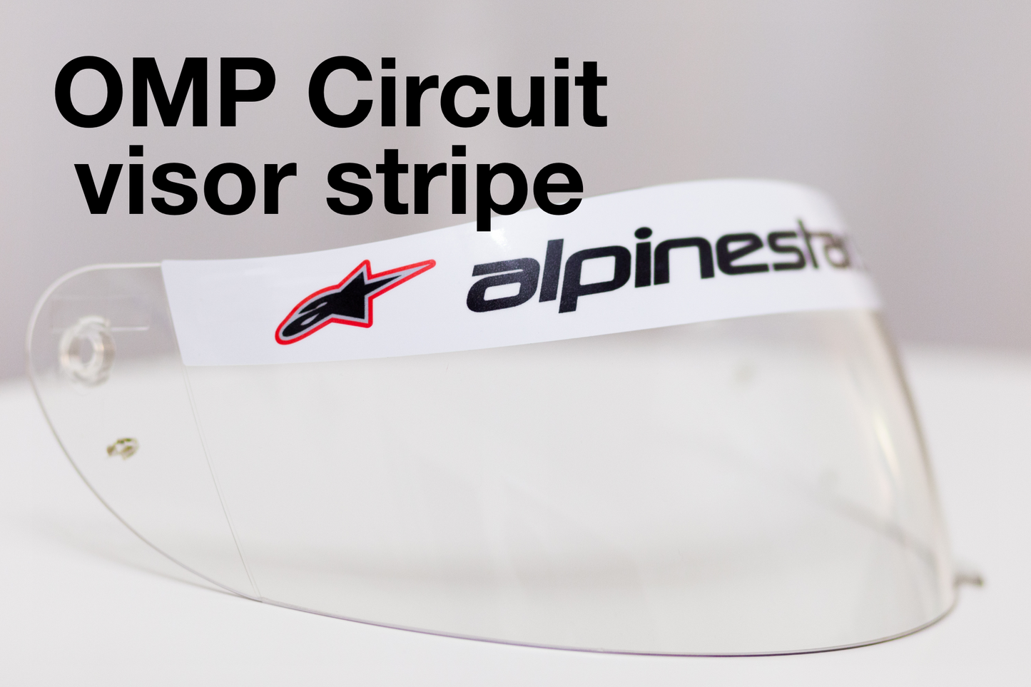 OMP Circuit Helmet visor Sticker (Karting, Motorsport)