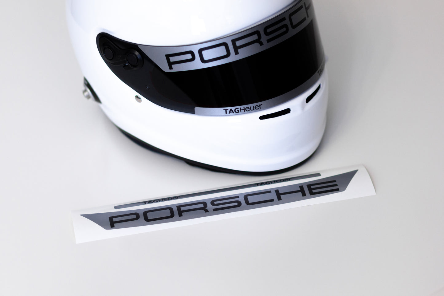 Silver Ice Helmet Visor Sticker (Karting, Motorsport, Moto)