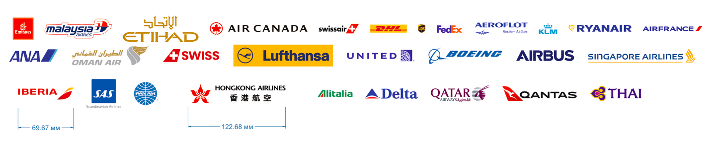 Airlines logos Stickers kit