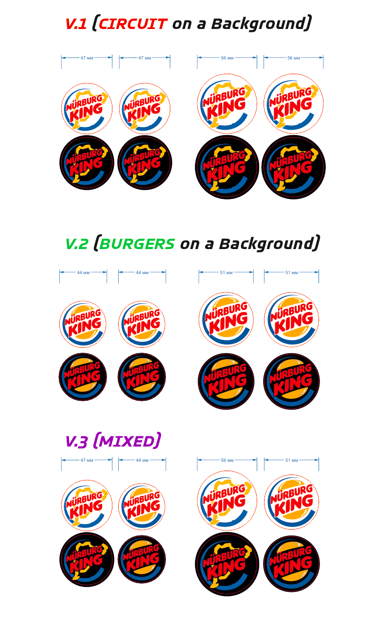 NURBURG KING Sticker Set (Karting, Motorsport)