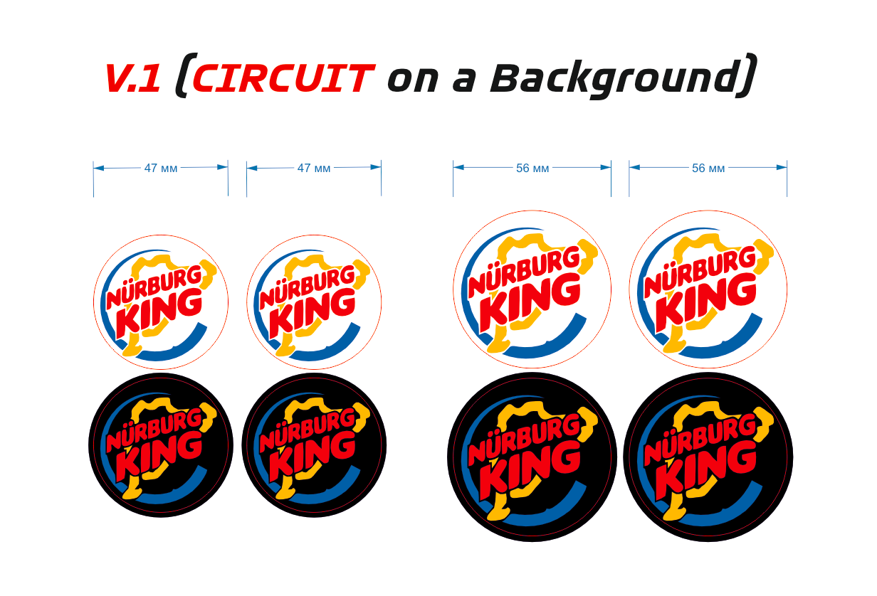 NURBURG KING Sticker Set (Karting, Motorsport)