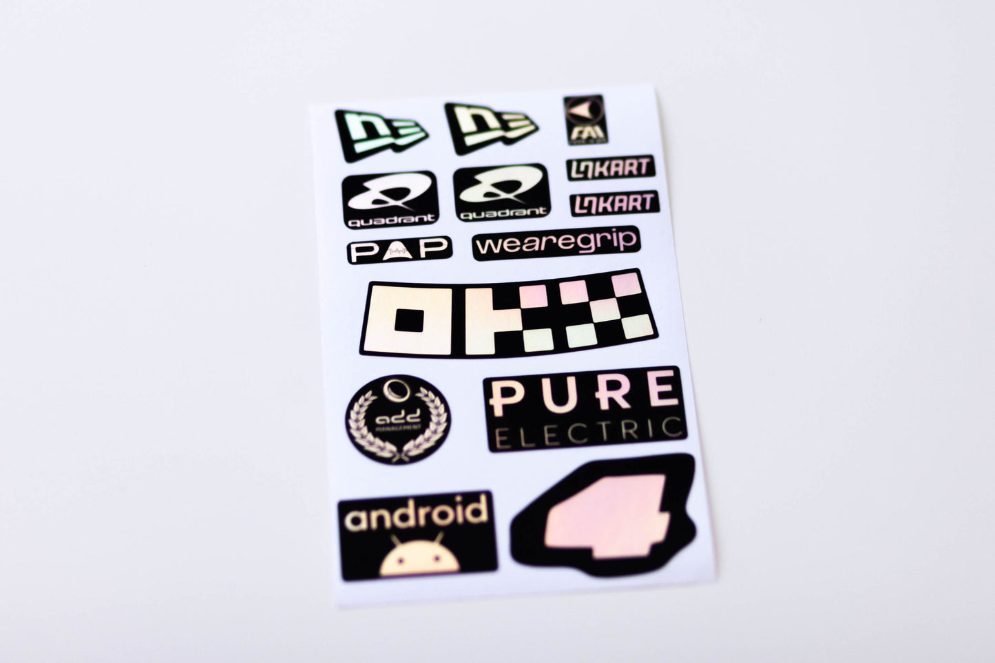 LN 25 Sponsors Sticker Kit for helmet (design pack) (Karting, Motorsport, Moto)