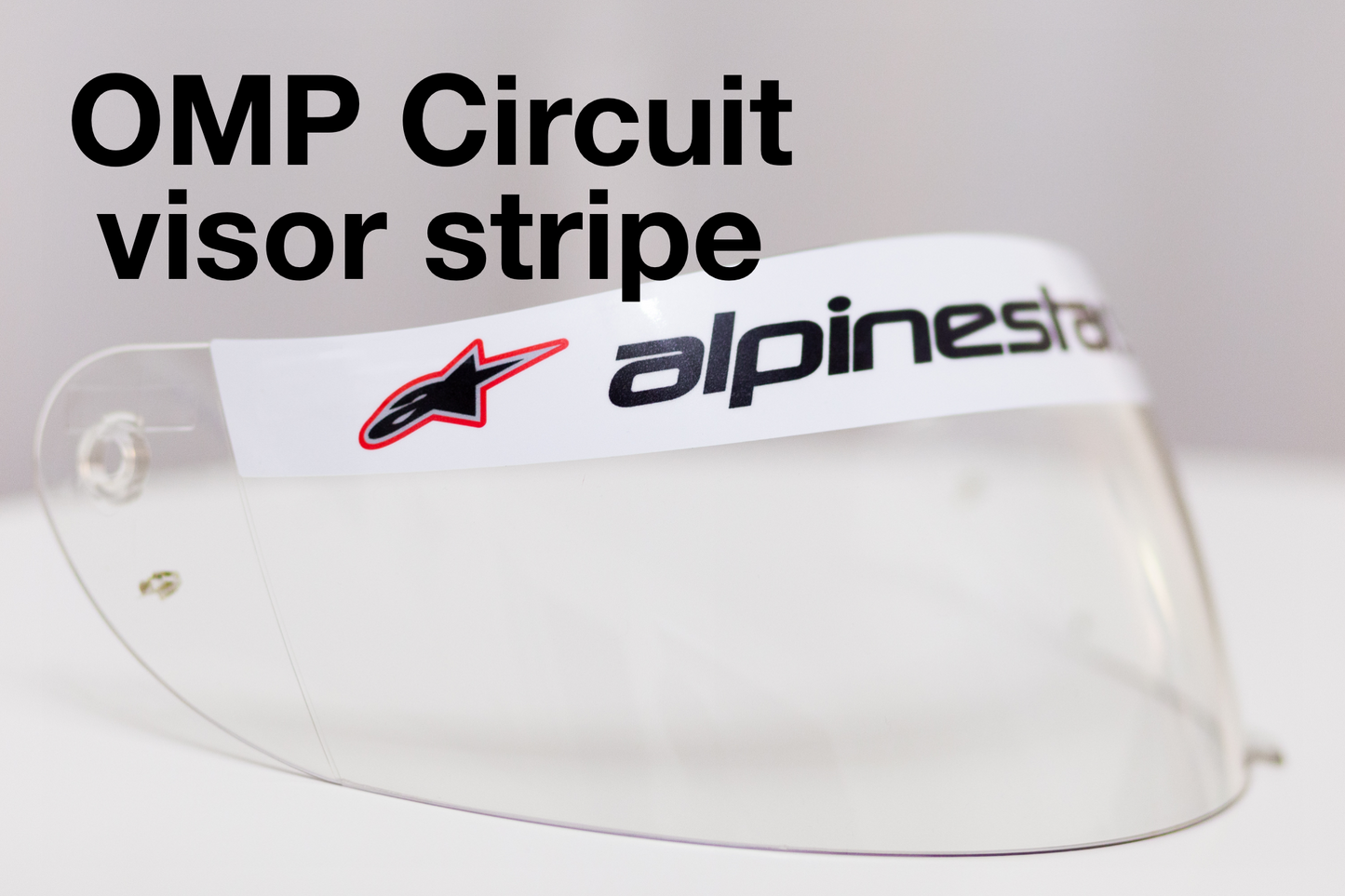 OMP Circuit Helmet Visor Sticker (Karting, Motorsport, Moto)