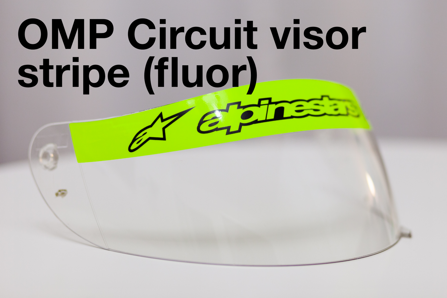 OMP Circuit Helmet visor FLUOR STRIPE (design pack) (Karting, Motorsport)