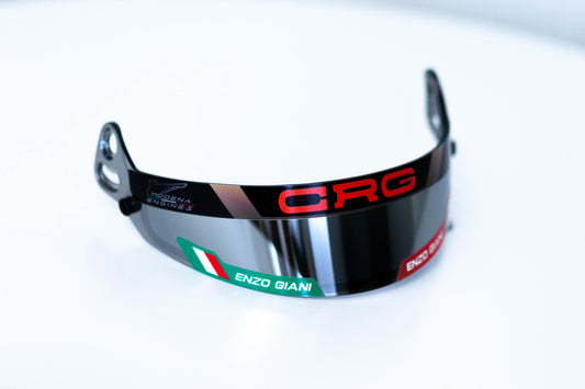 Visor stickers kit “PROTON” with Chassis / Engine / Name / Flag (CRG + Modena) (Karting, Motorsport, Moto)