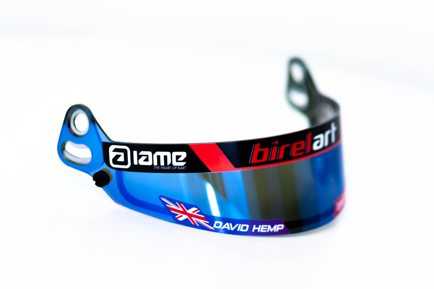 Visor sticker kit “PROTON” with Chassis / Engine / Name / Flag (Bierel ART + IAME) (Karting, Motorsport, Moto)