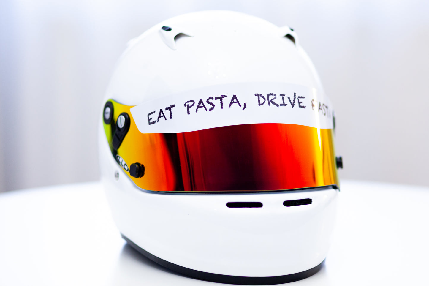 EAT PASTA Helmet visor Sticker (Karting, Motorsport, Moto)