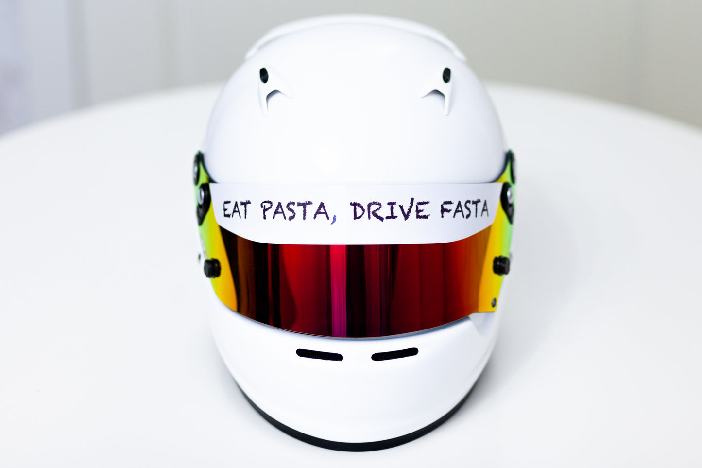 EAT PASTA Helmet visor Sticker (Karting, Motorsport, Moto)