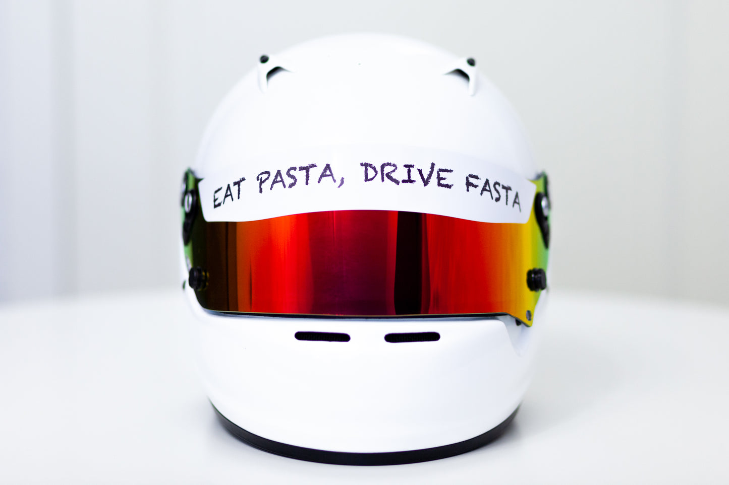 EAT PASTA Helmet visor Sticker (Karting, Motorsport, Moto)