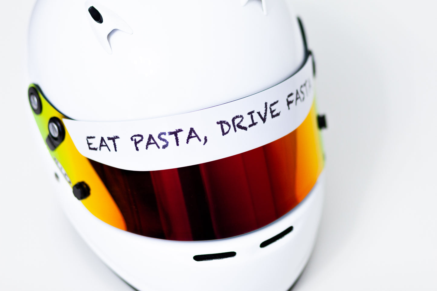 EAT PASTA Helmet visor Sticker (Karting, Motorsport, Moto)