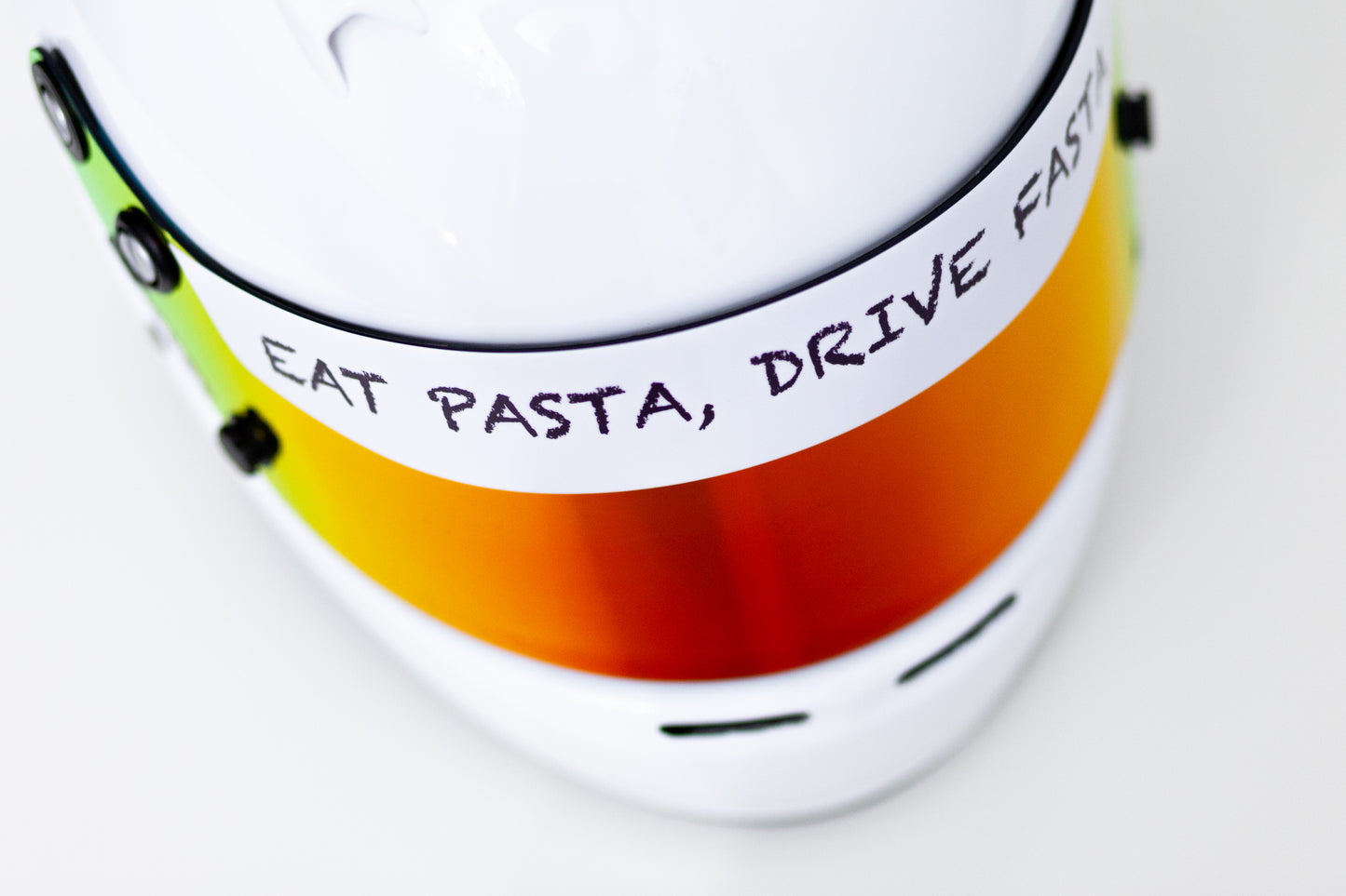 EAT PASTA Helmet visor Sticker (Karting, Motorsport, Moto)