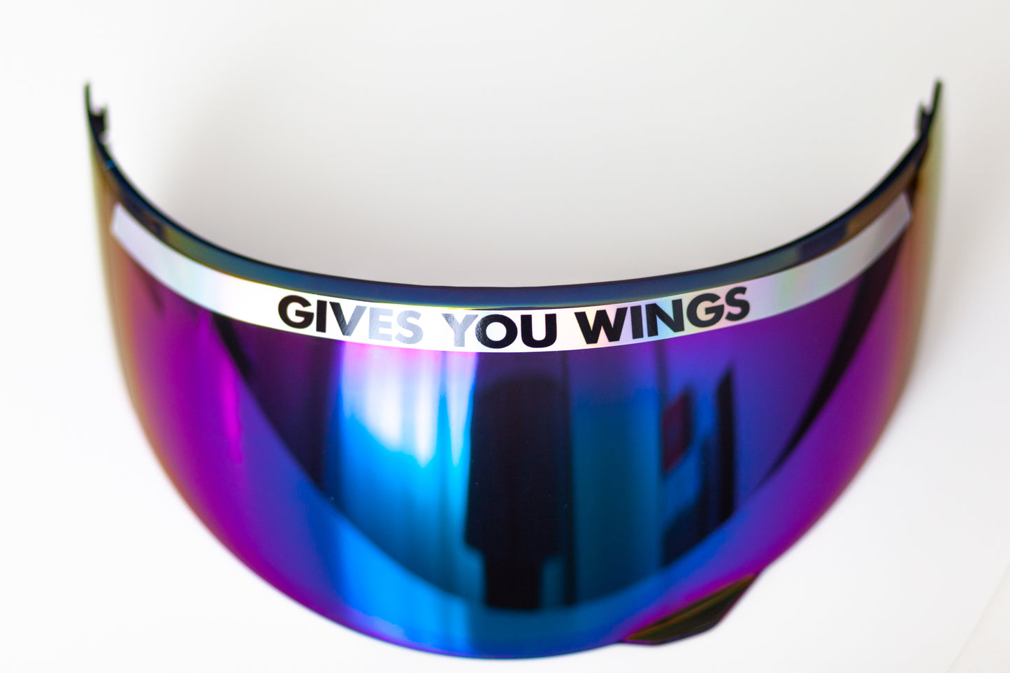 AGV Helmet visor Stripe (Chrome Hologram Oil slick) (Karting, Motorsport, Moto)