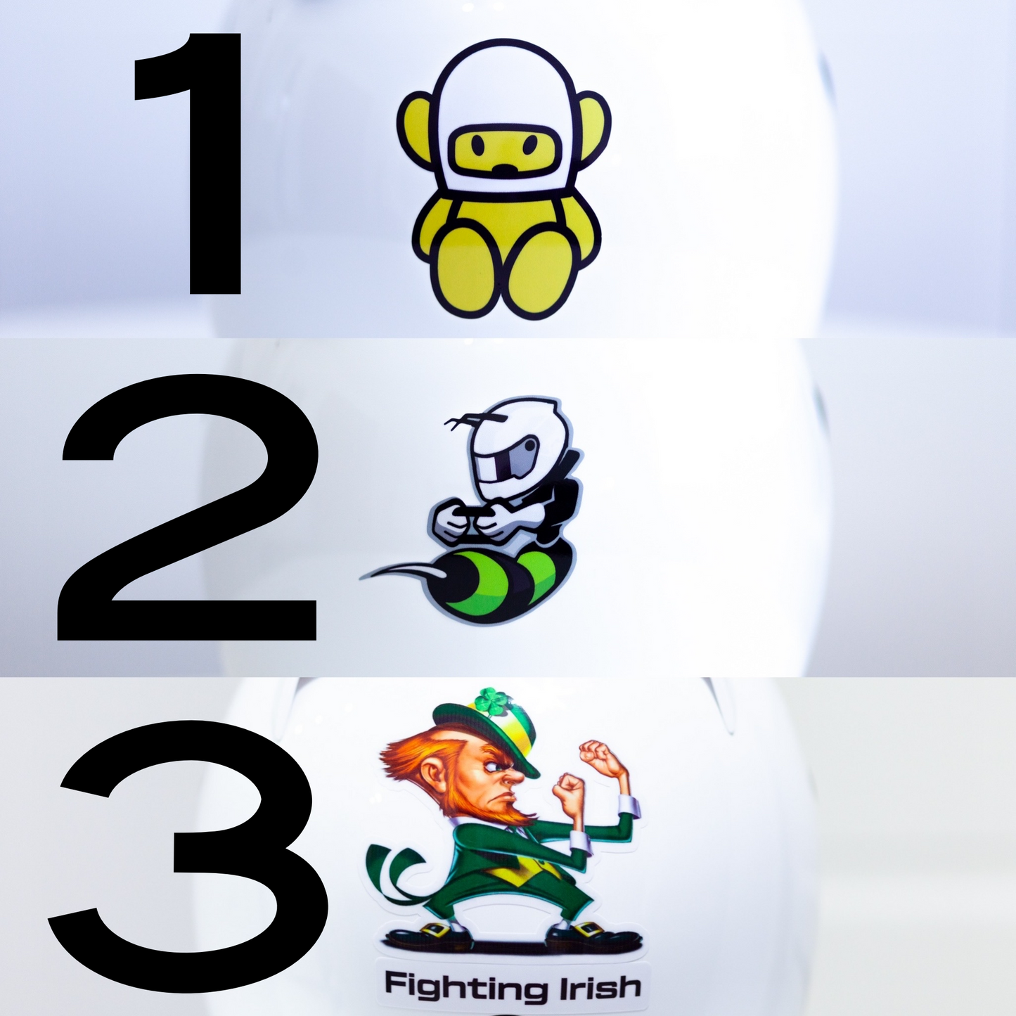 Mono Stickers for helmets (Karting, Motorsport, Moto)