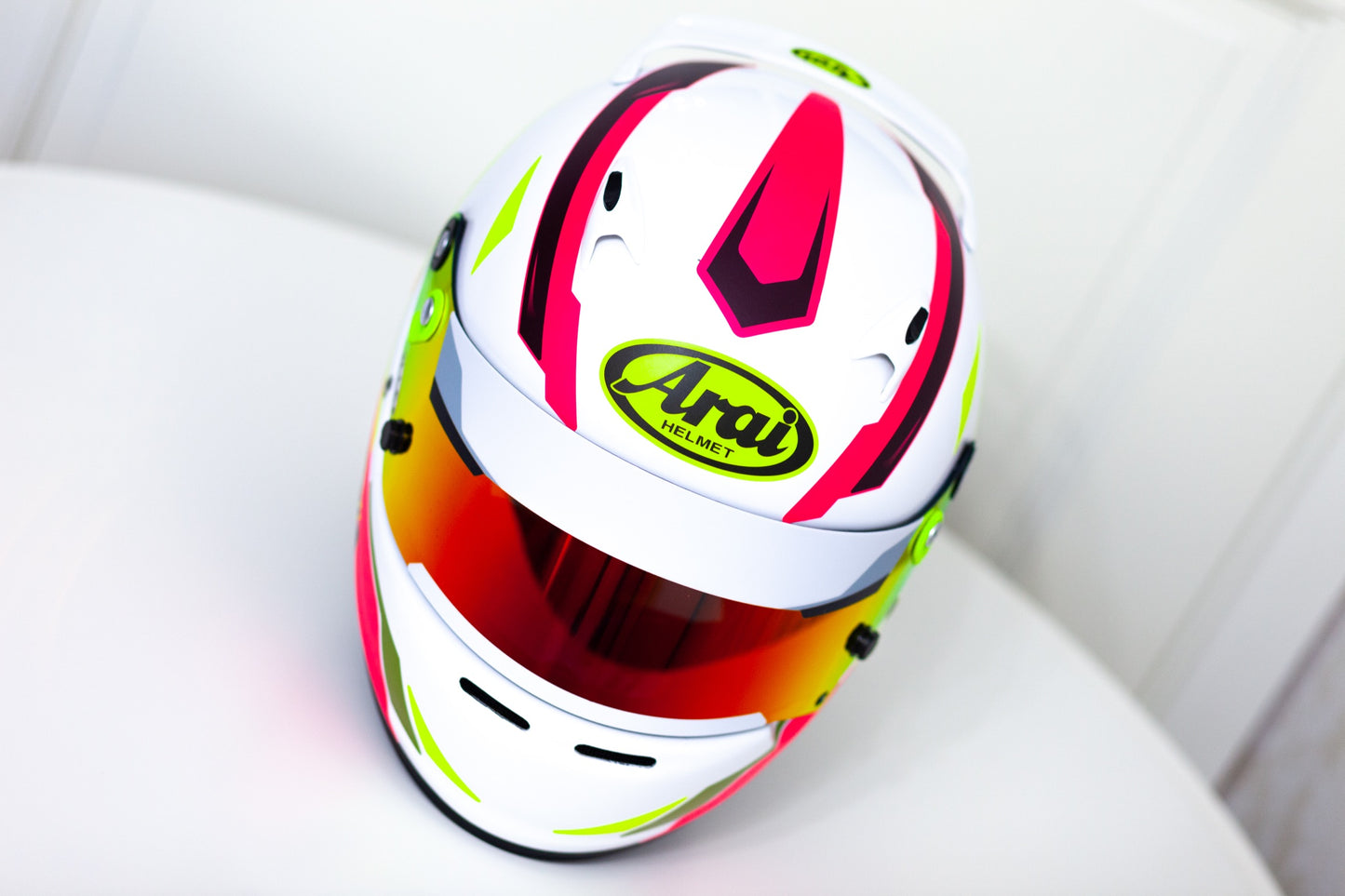 SPEED Bi-color Stickers for helmet (design pack) (Karting, Motorsport, Moto) FLUOR