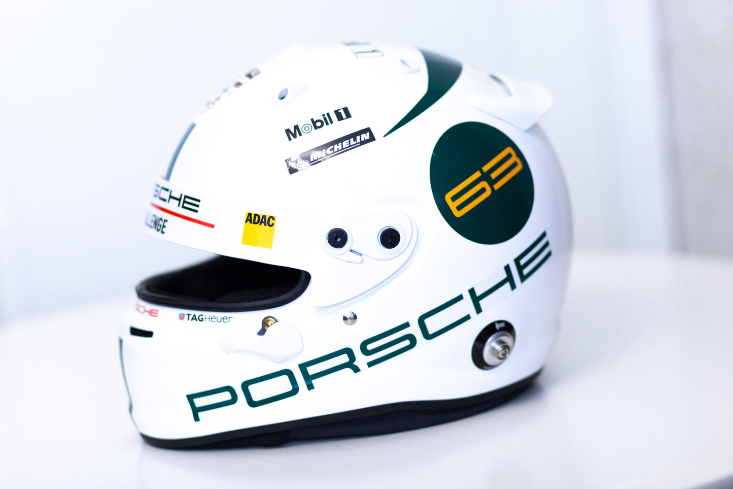 PORSCHE Challenge GREEN Helmet Sticker Pack (design pack) (Karting, Motorsport, Moto)