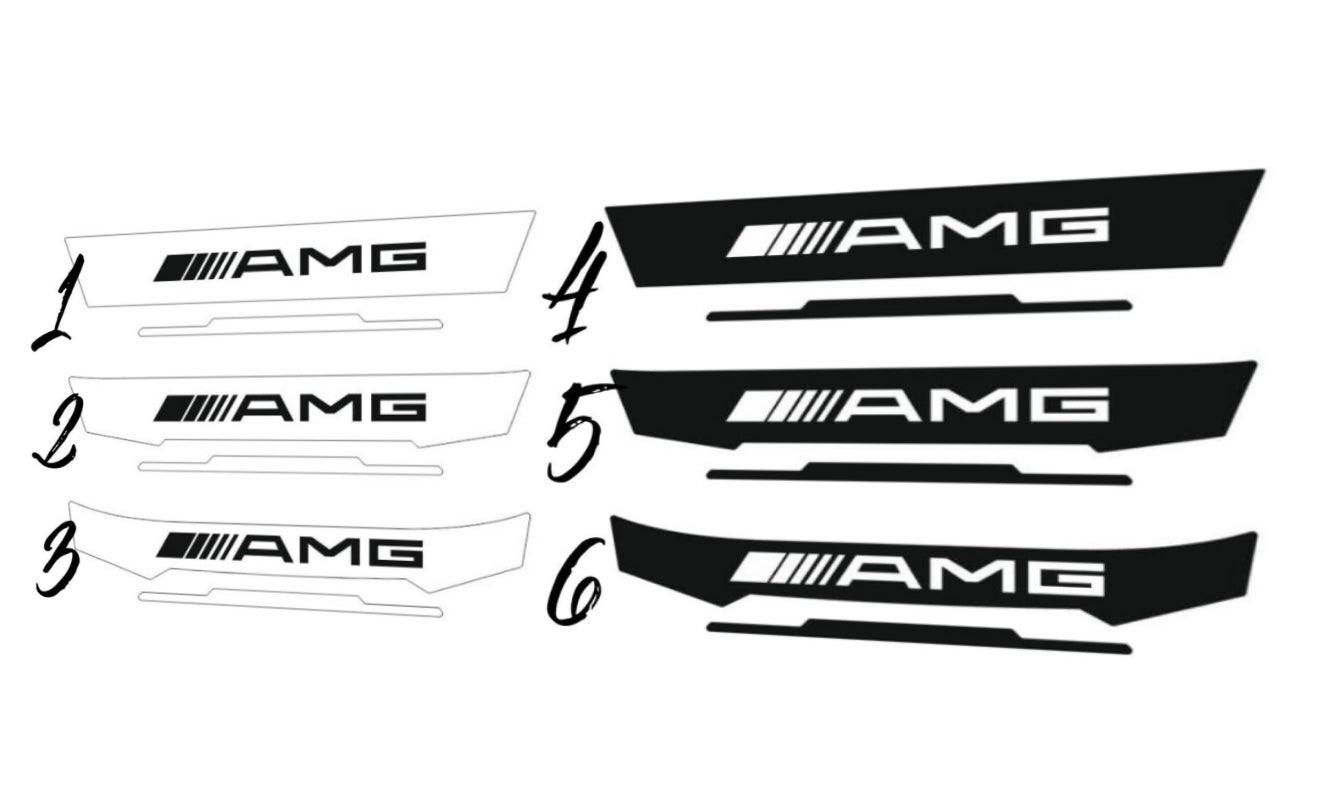 AMG Helmet visor Sticker (design pack) (Karting, Motorsport)