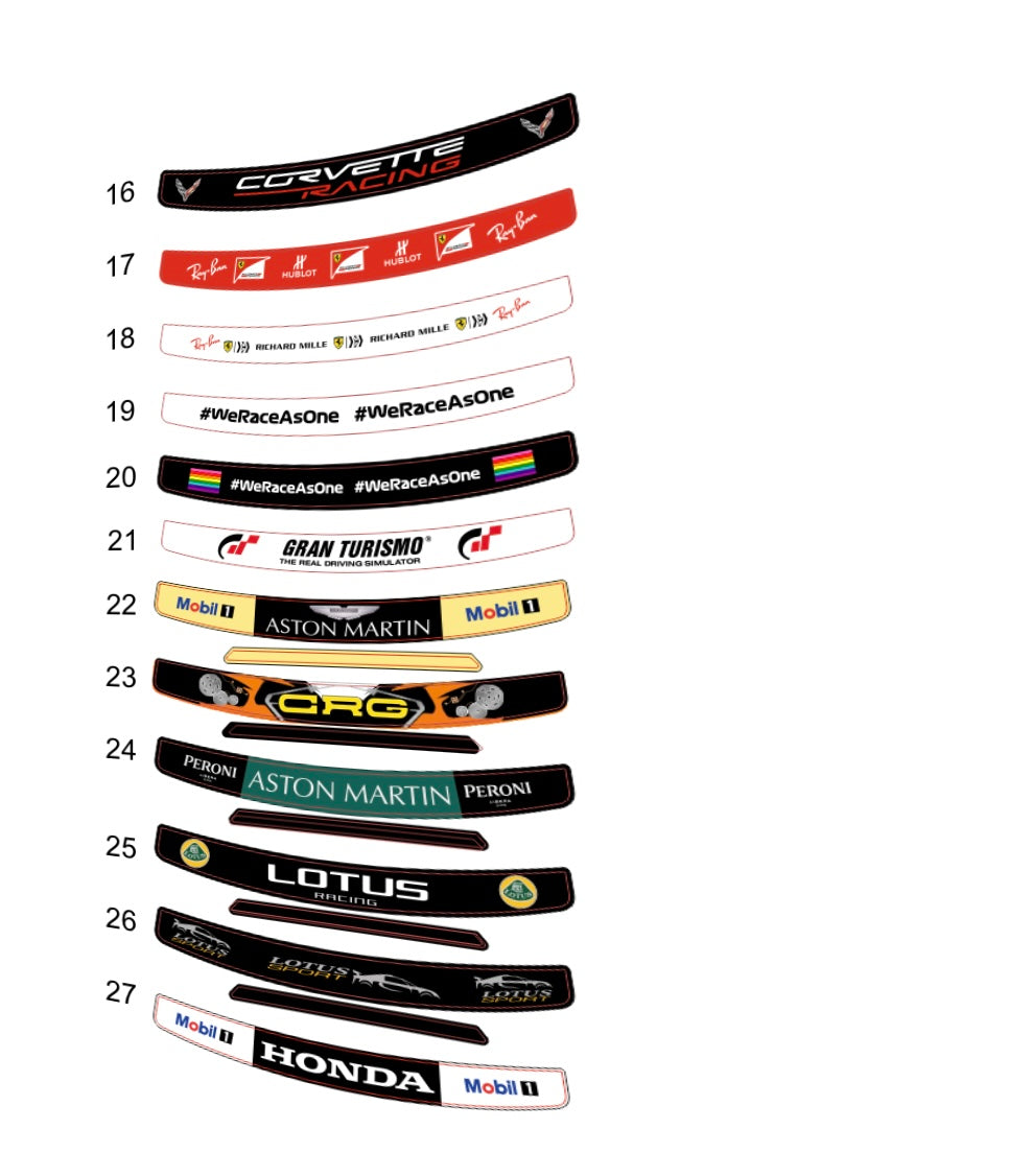 BELL HP77 SE077 Helmet visor Sticker (Karting, Motorsport)