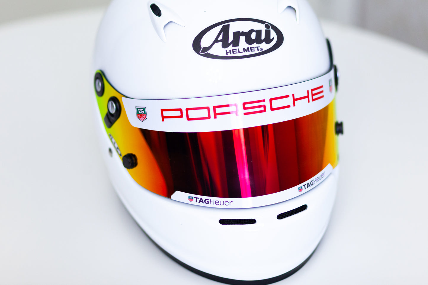 PORSCHE Tag Heuer Helmet Visor Sticker (Karting, Motorsport, Moto)