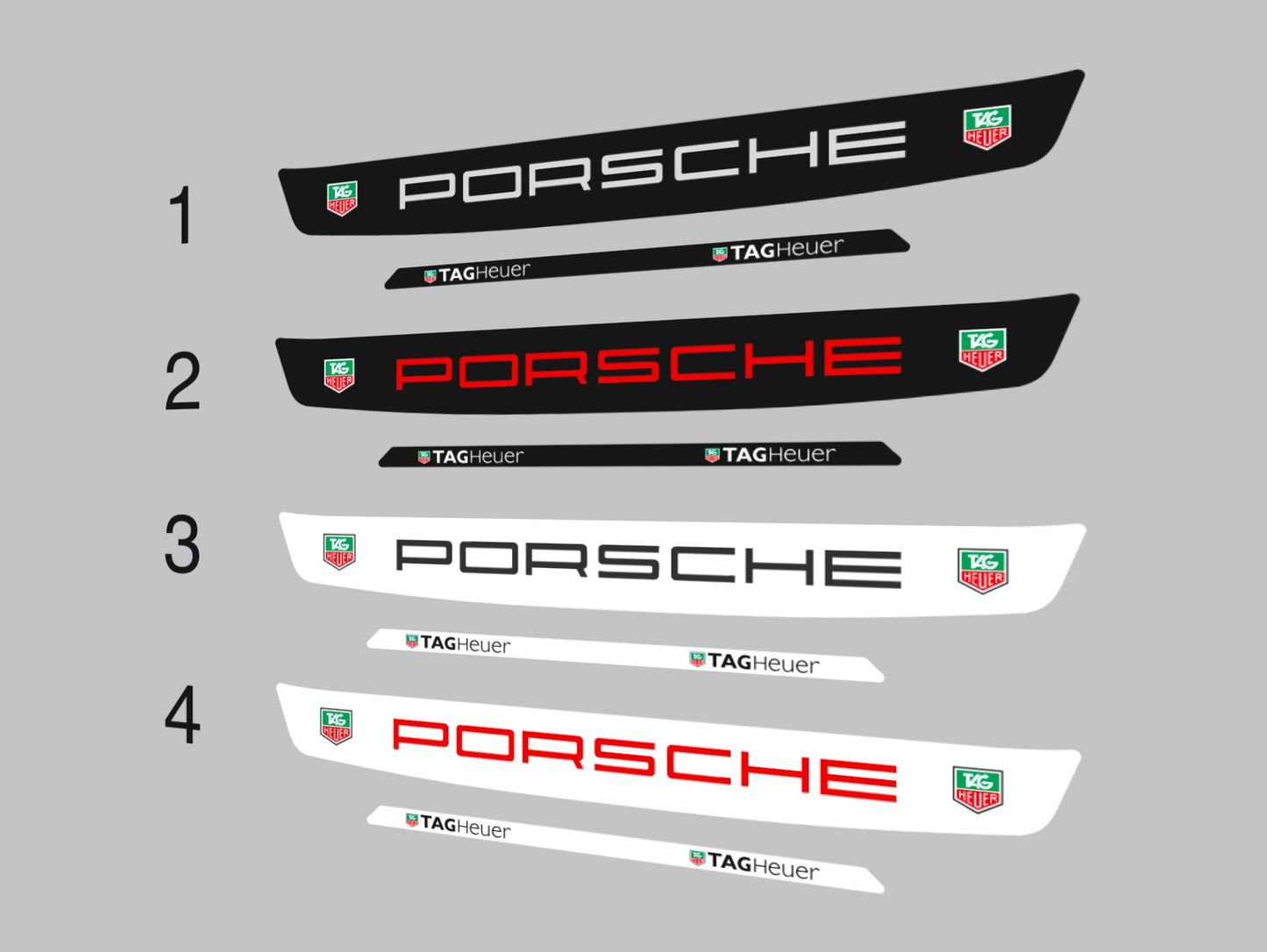 PORSCHE Tag Heuer Helmet Visor Sticker (Karting, Motorsport, Moto)