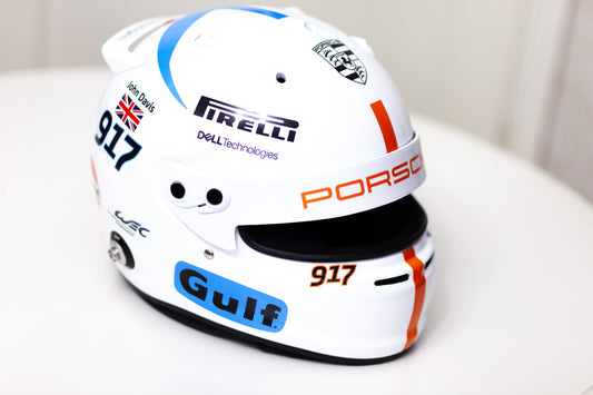 GULF Helmet Sticker Pack with Name&Flag (design pack) (Karting, Motorsport, Moto)