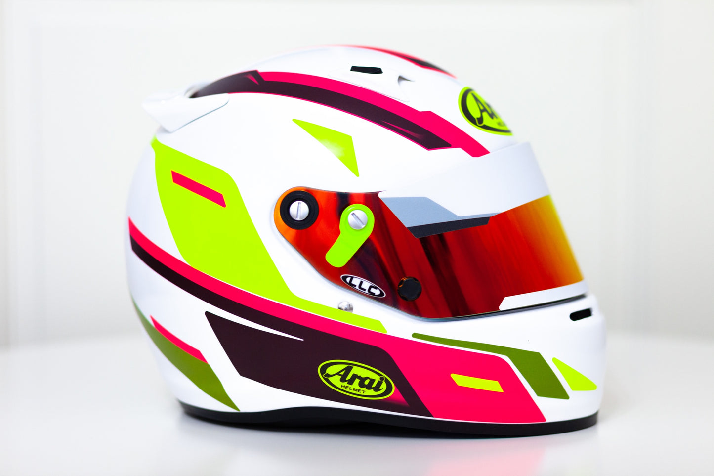 SPEED Bi-color Stickers for helmet (design pack) (Karting, Motorsport, Moto) FLUOR