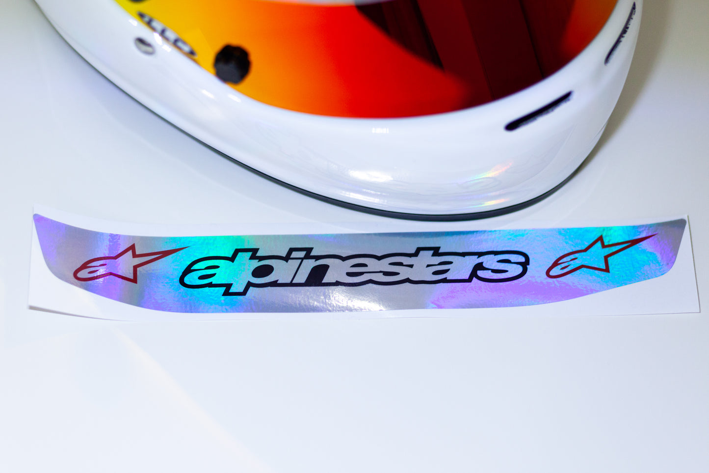 Chrome (hologram) Helmet Visor Sticker (Karting, Motorsport, Moto)