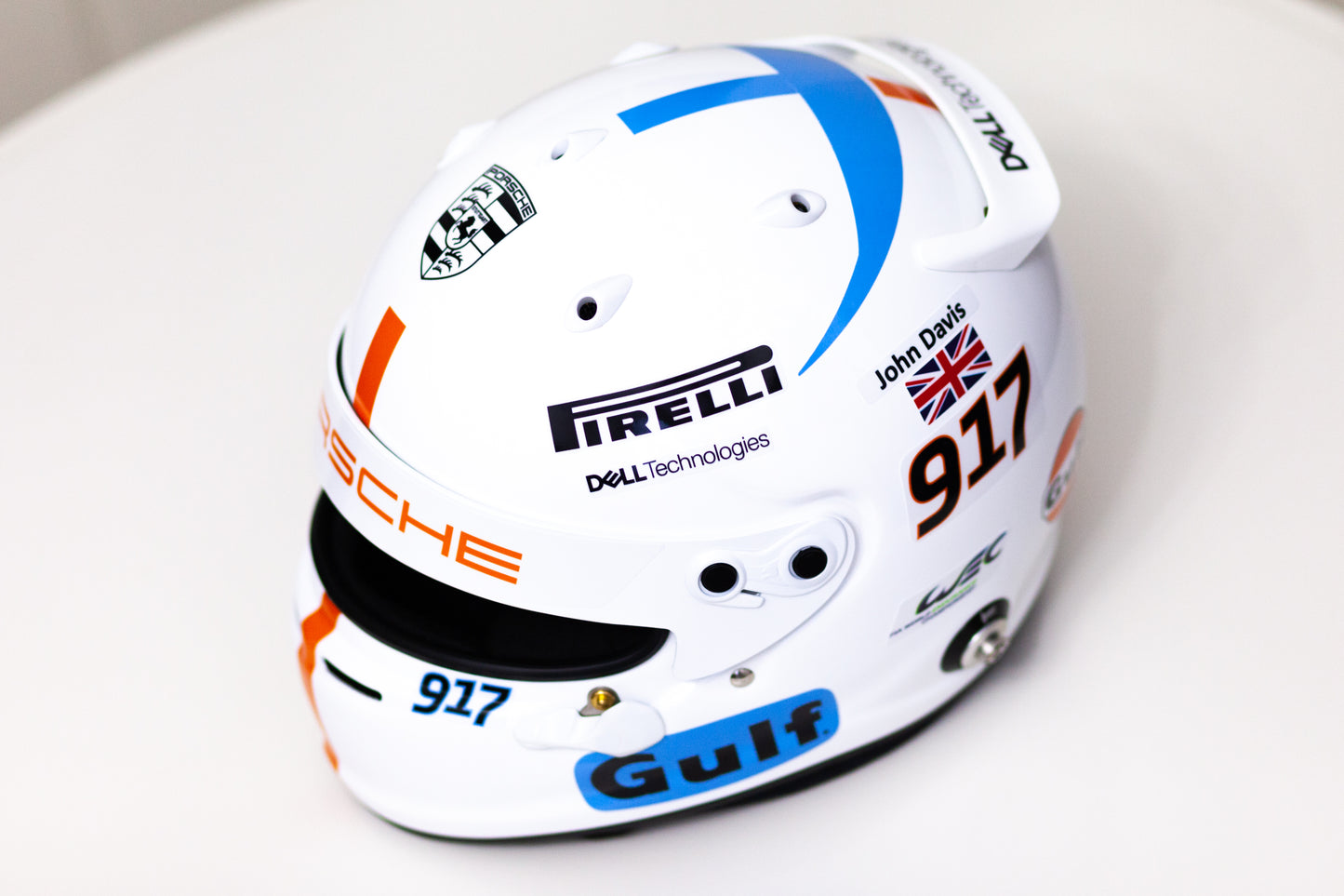 GULF Helmet Sticker Pack with Name&Flag (design pack) (Karting, Motorsport, Moto)