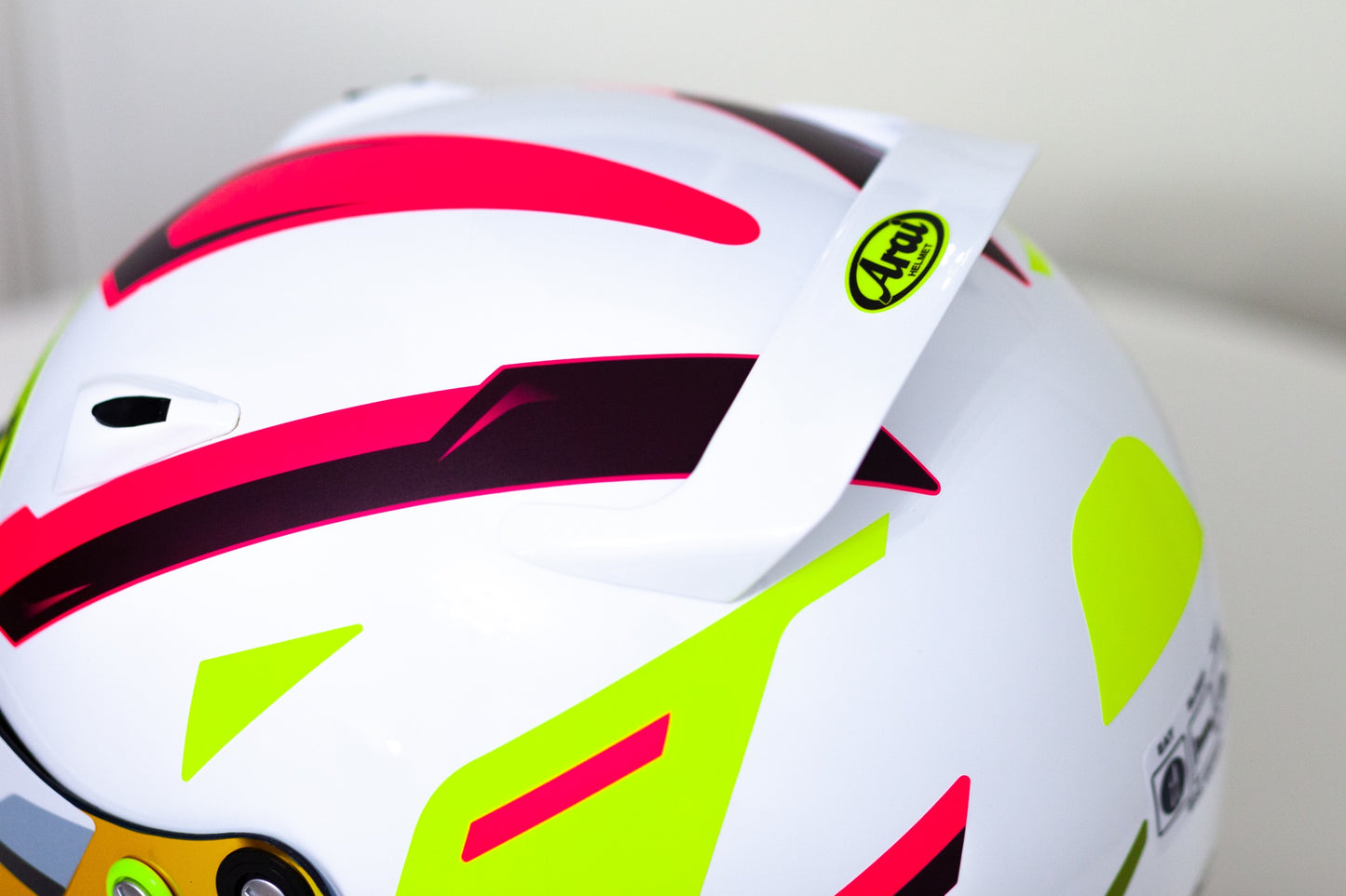 SPEED Bi-color Stickers for helmet (design pack) (Karting, Motorsport, Moto) FLUOR