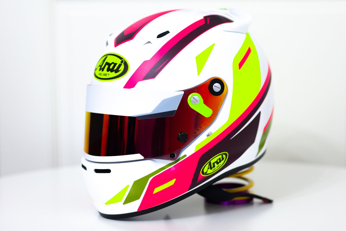 SPEED Bi-color Stickers for helmet (design pack) (Karting, Motorsport, Moto) FLUOR