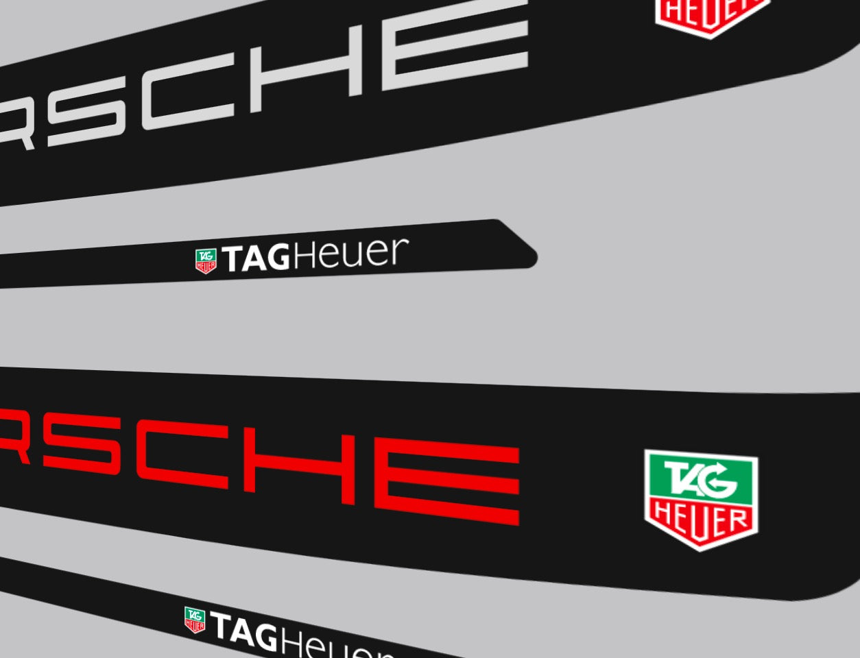 PORSCHE Tag Heuer Helmet Visor Sticker (Karting, Motorsport, Moto) 33