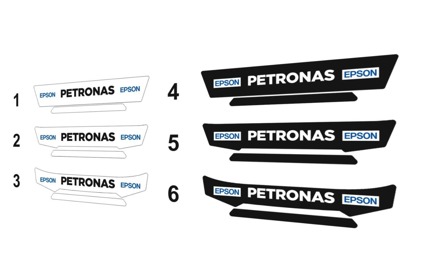 PETRONAS Helmet Visor Sticker (Karting, Motorsport, Moto)