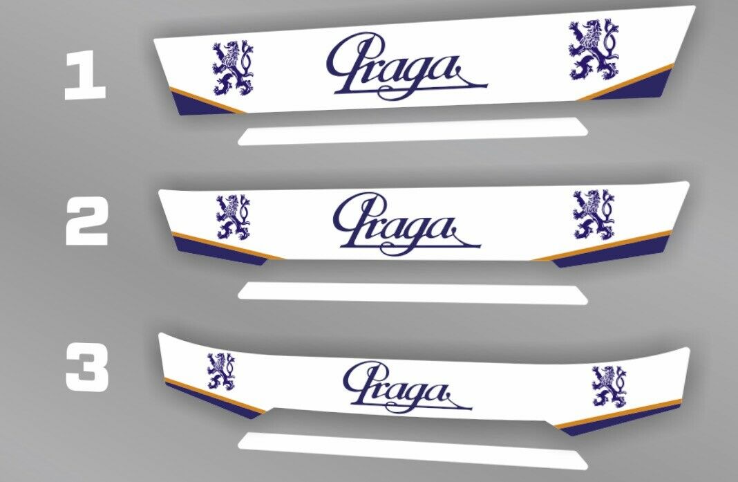 Praga Kart Helmet visor Sticker (design pack) (Karting, Motorsport)