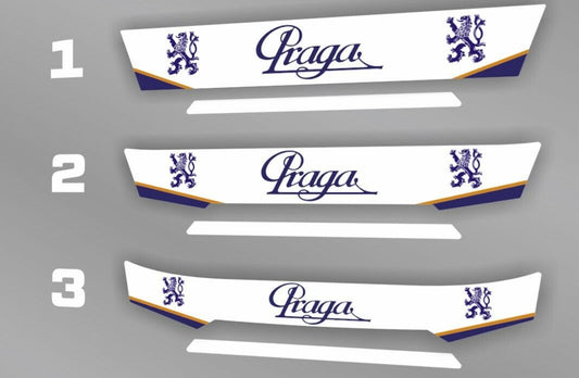 Praga Kart Helmet visor Sticker (design pack) (Karting, Motorsport)