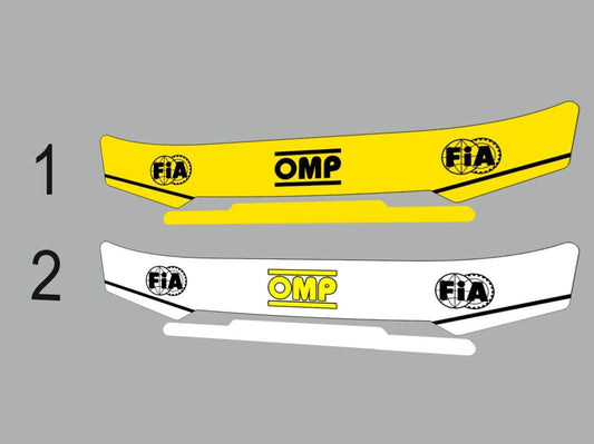 OMP GP8 Helmet Visor Stripe Sticker (Karting, Motorsport, Moto)