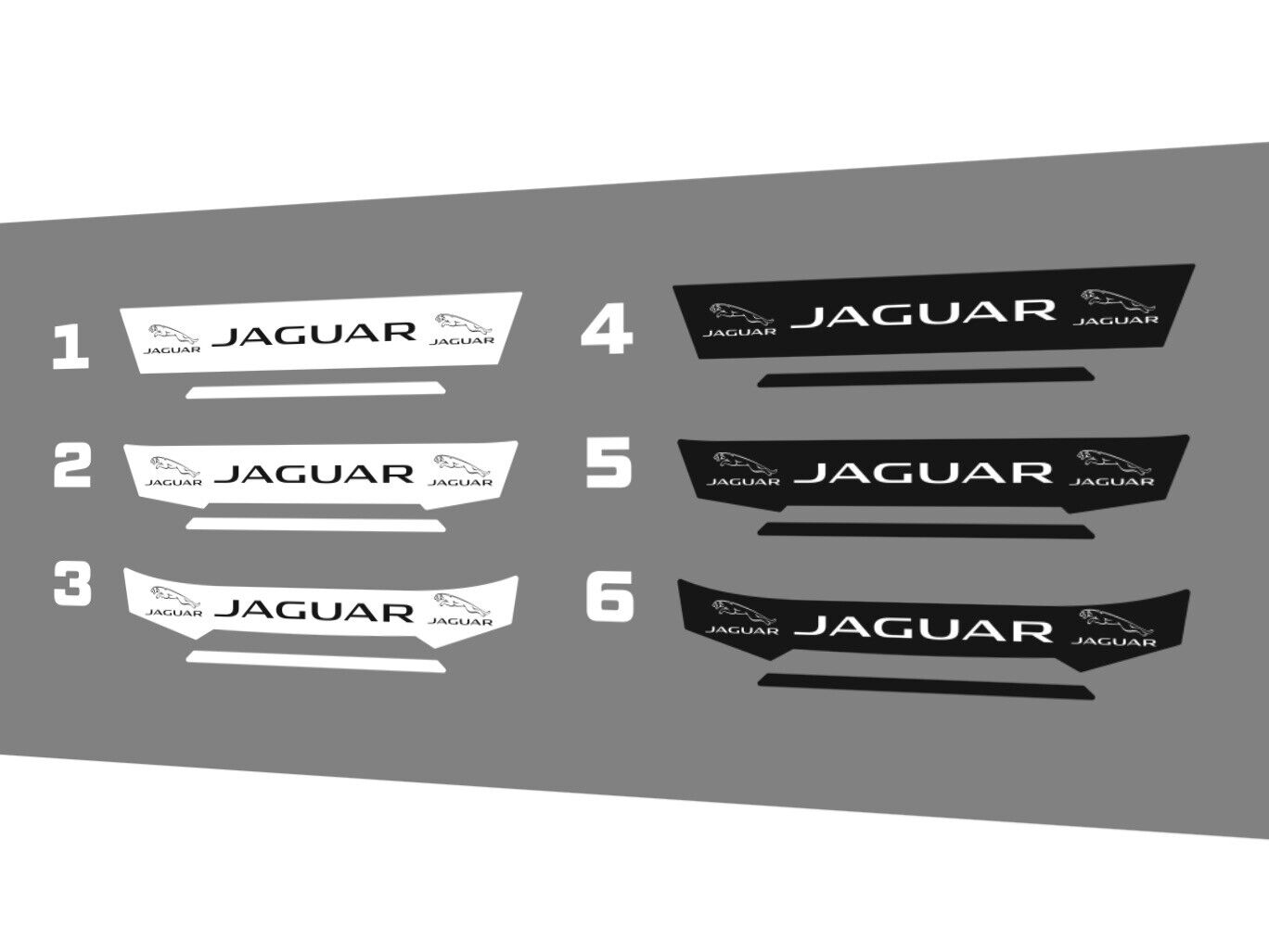 JAGUAR Motorsport Helmet visor Sticker (Karting, Motorsport, Moto)