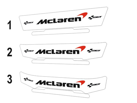 McLaren GT TEAM Helmet visor Sticker (Karting, Motorsport, Moto)