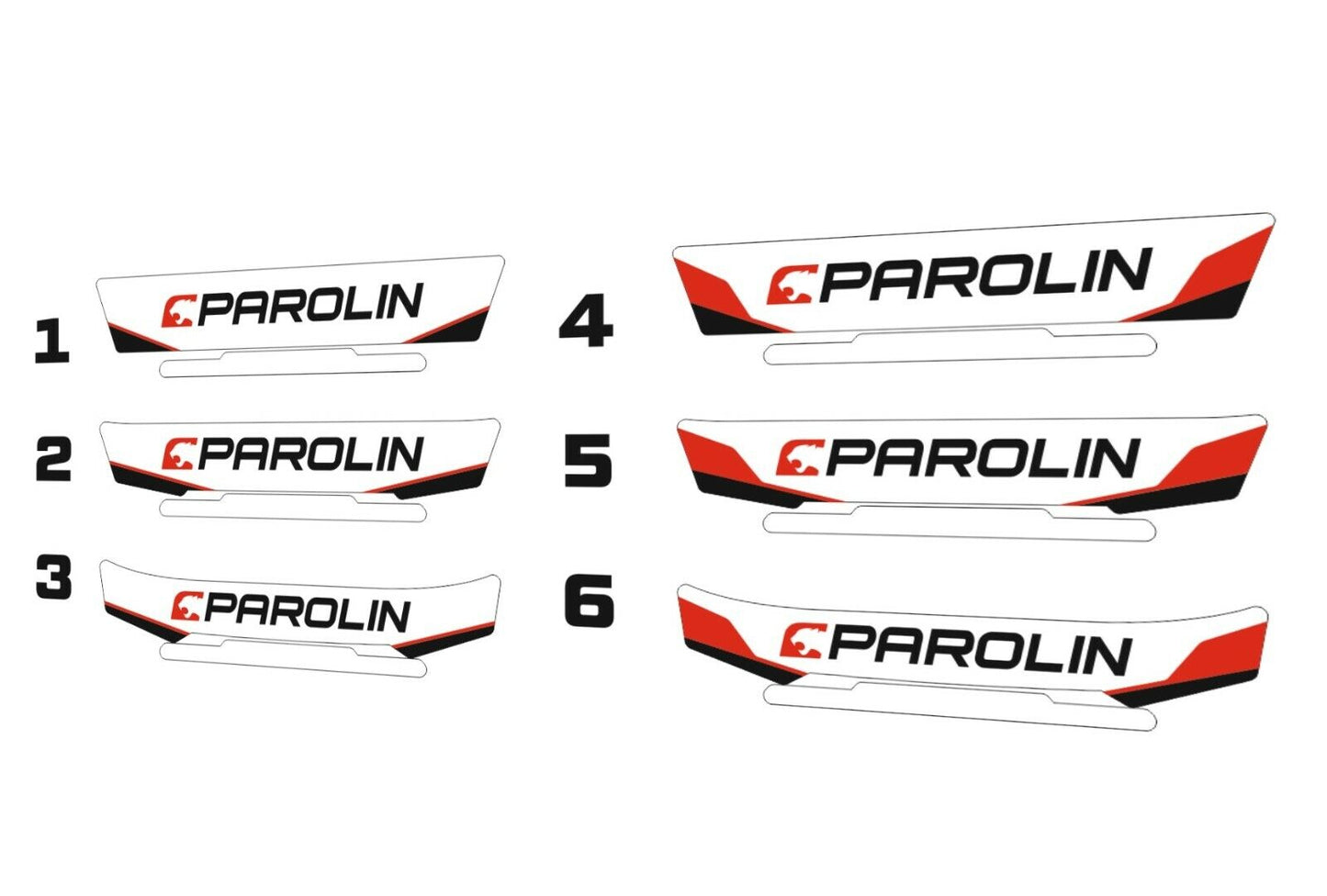 PAROLIN Karting Helmet visor Sticker (Karting, Motorsport, Moto)