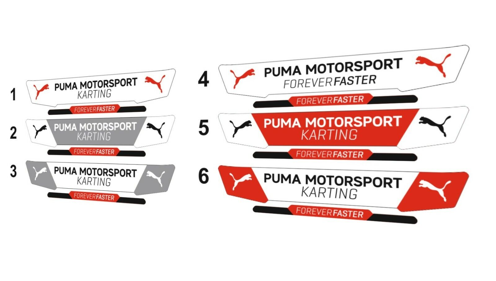 PUMA Motorsport Racig Helmet Visor Sticker (Karting, Motorsport, Moto ...
