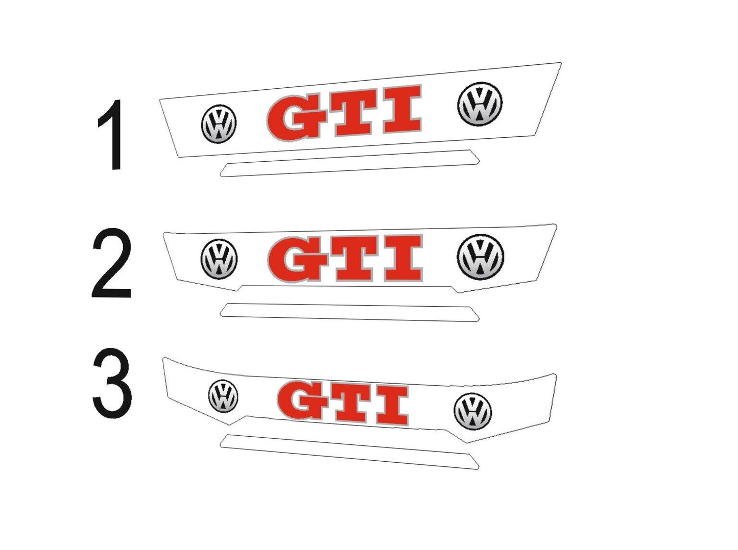 Volkswagen GTI Karting visor Sticker (Karting, Motorsport)