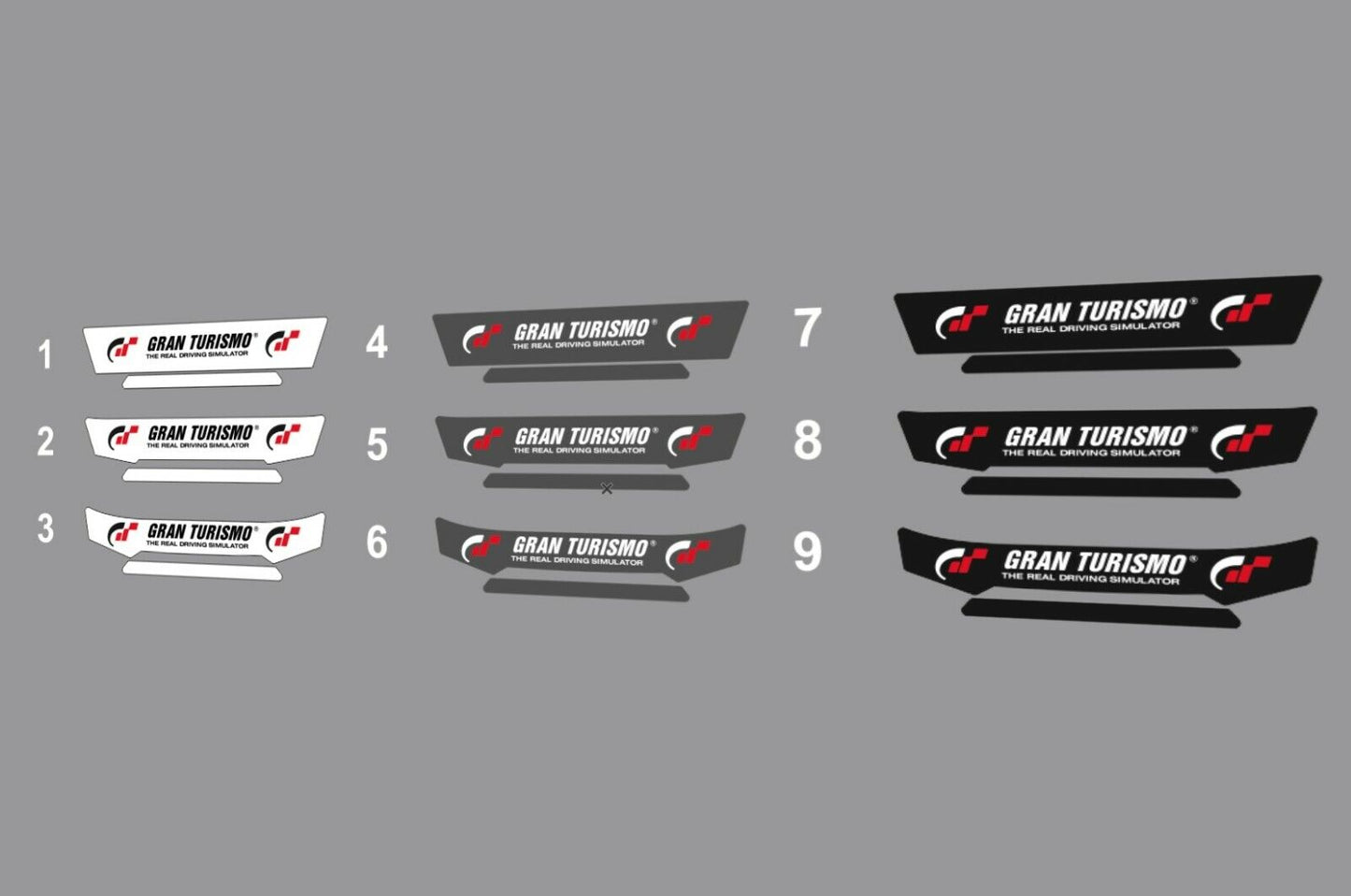 Gran Turismo Racing Helmet Visor Sticker (Karting, Motorsport, Moto)