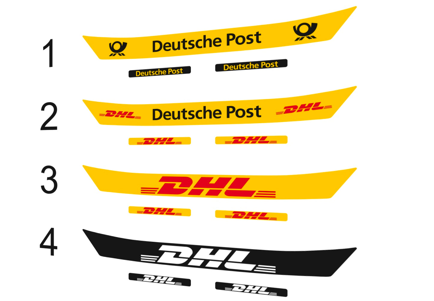 DHL Helmet Visor Sticker (Karting, Motorsport, Moto)